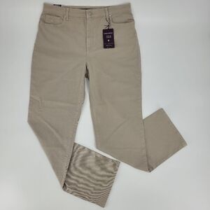 Gloria Vanderbilt Jeans Amanda Slimming Beige Swan Series Max Size 14 NEW